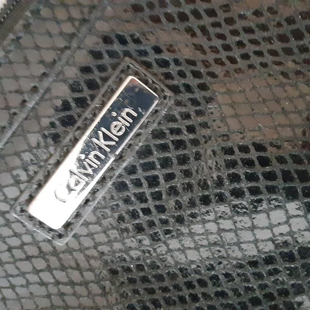 Calvin Klein black snakeskin design mini purse